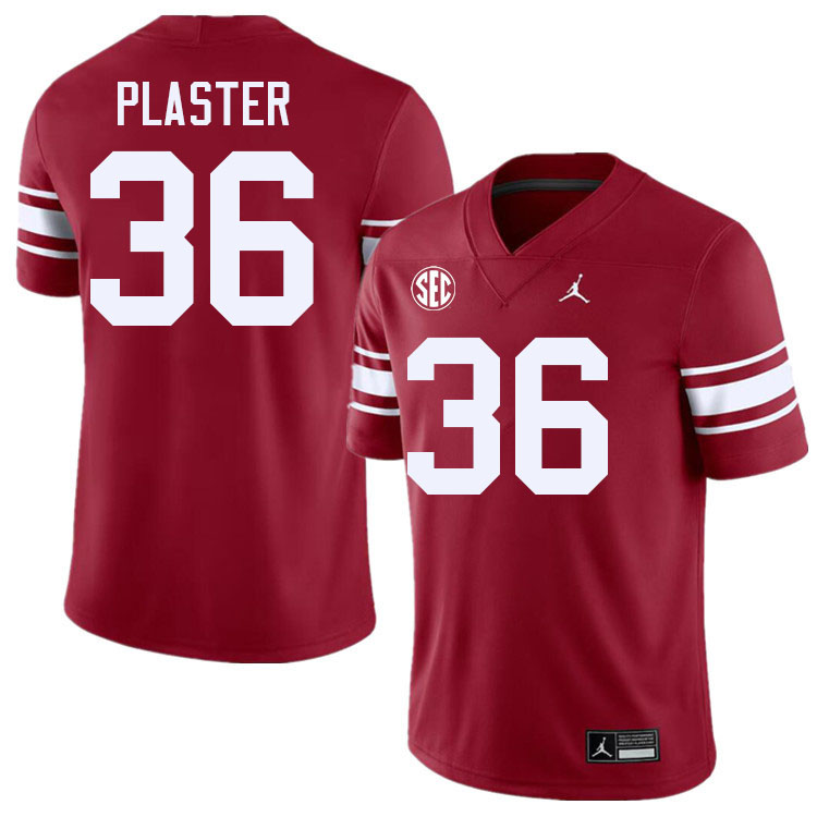 #36 Josh Plaster Oklahoma Sooners 2024 SEC Conference College Football Jerseys-Throwback